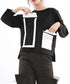 Geometric Panel Graphic Long Sleeve Top